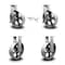 Service Caster 10 Inch Heavy Duty Semi Steel Cast Iron Caster Swivel Lock/Brake 2 Rigid, 2PK SCC-KP92S1030-SSR-SLB-BSL-2-R-2 - alternate 1